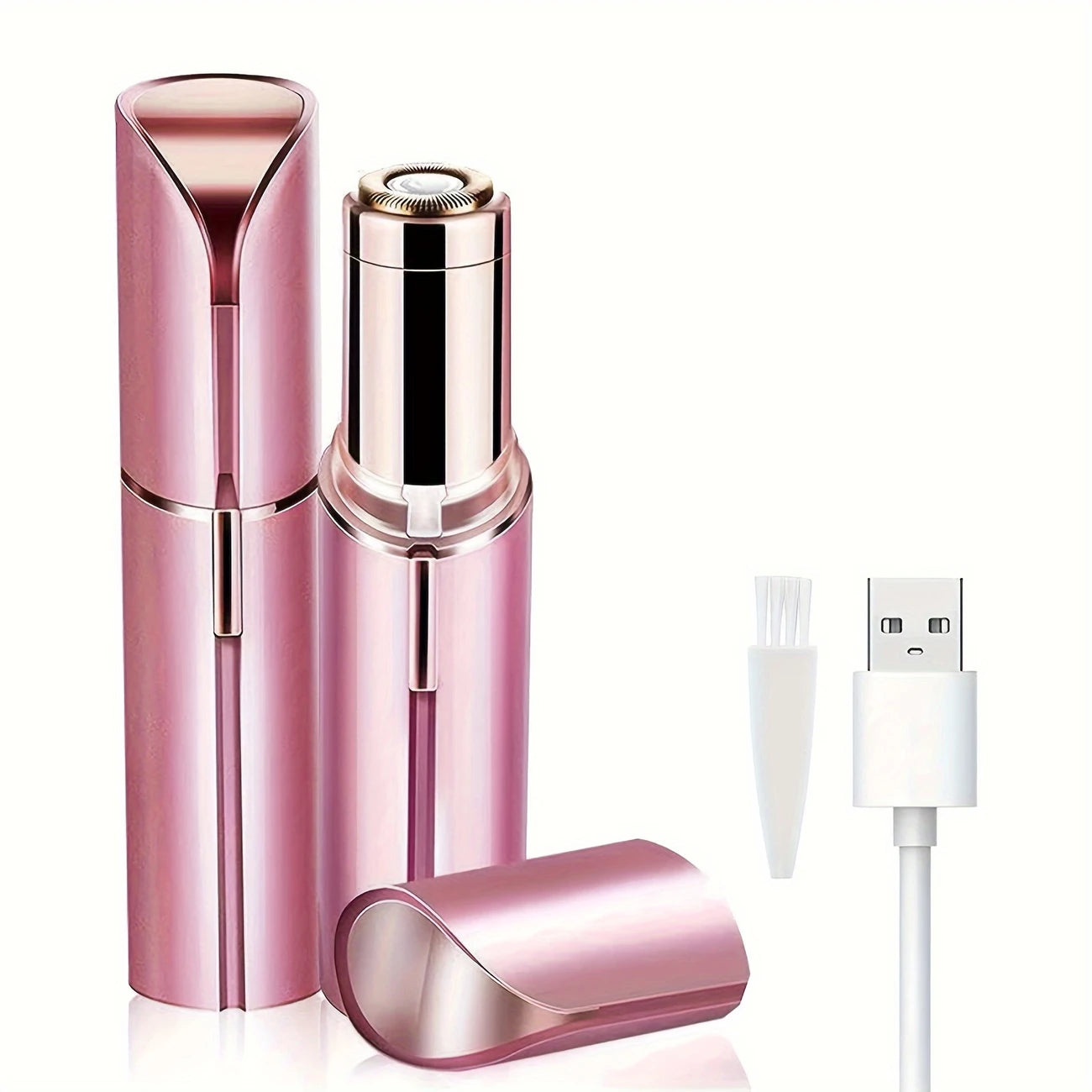 Rechargeable USB Powered Facial Hair Trimmer, Electric Epilator, Small Face Shaver, Women'S Epilator, Mustache Trimmer, Nickel