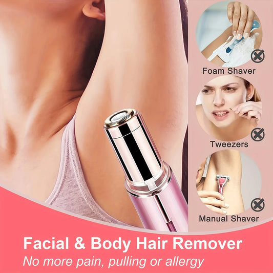 Rechargeable USB Powered Facial Hair Trimmer, Electric Epilator, Small Face Shaver, Women'S Epilator, Mustache Trimmer, Nickel