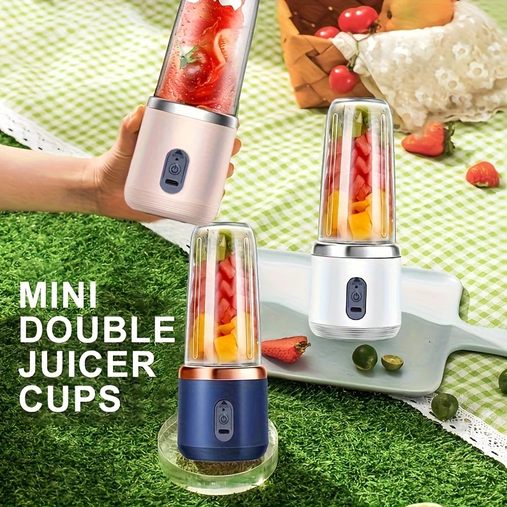 New Multifunctional Portable Juicer | 2-in-1 Blender and Juicer | 6 Blades & 2 Cups